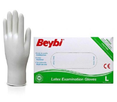 Lateks Pudralı Muayene Eldiveni Large