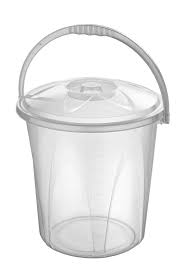 5 No Plastik Saplı Şeffaf Su Kovası ( 20 Lt )