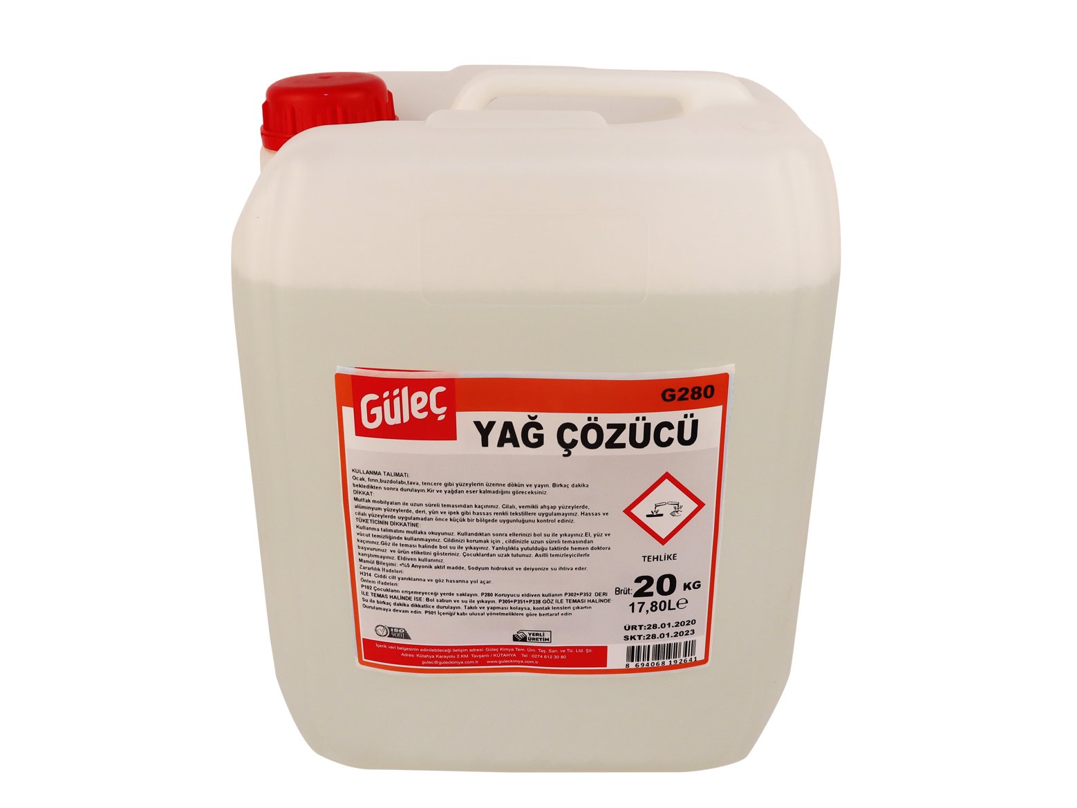 Güleç Yağ Çözücü 30 Kg