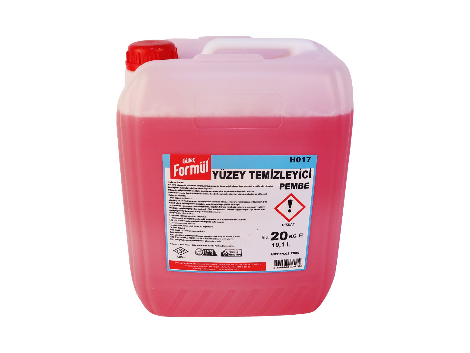 Formül Yüzey Temizleyici Gülpembe 30 Kg